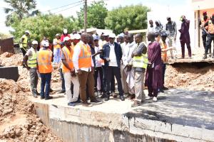 Prévention des inondations à Touba  Le DG Mamadou Mamour Diallo s’assure de la mise en œuvre des mesures conservatoires