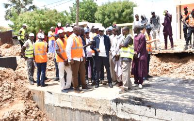Prévention des inondations à Touba  Le DG Mamadou Mamour Diallo s’assure de la mise en œuvre des mesures conservatoires