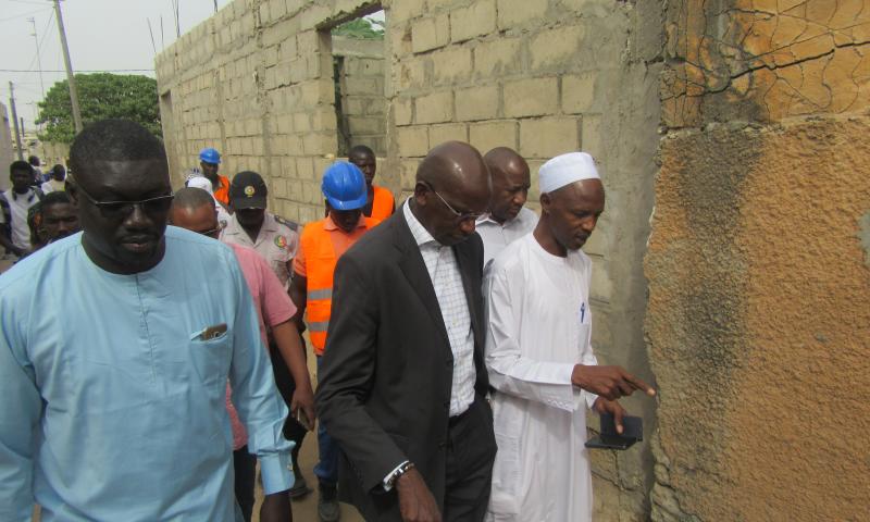 Revivez en images la visite du DG de l’ONAS des réalisations du réseau de drainage des eaux pluviales de Gouye Mouride à Rufisque 