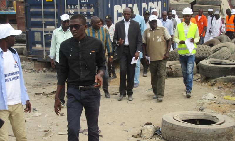 Revivez en images la visite du DG de l’ONAS des réalisations du réseau de drainage des eaux pluviales de Gouye Mouride à Rufisque 