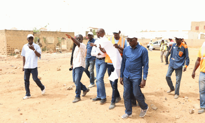 Visite de chantier du projet d'assainissement de Fatick en images 