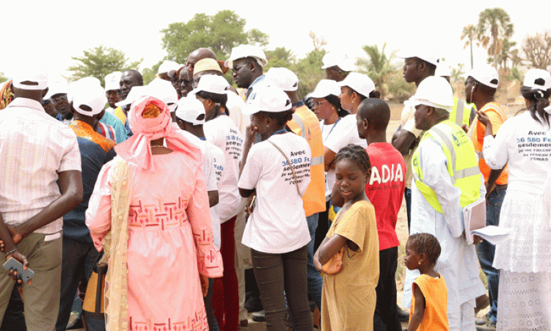 Visite de chantier du projet d'assainissement de Fatick en images 